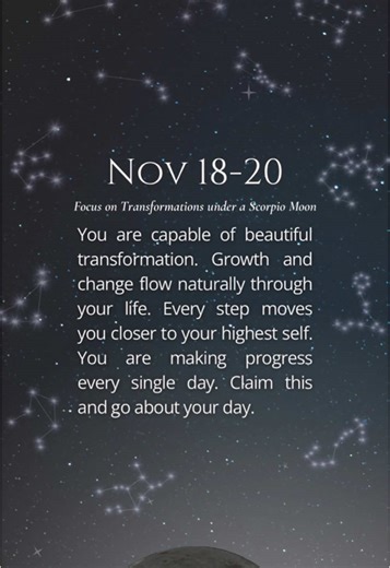 🌙✨ The moon has entered Scorpio ♏️ and we’re focusing on transformations Today’s Journal in Luna Focus: How are you feeling about your impact today? What are 3 things you’re grateful for that were transformative? How can you improve the impact you have for others lives and accept the change in your own? What are your short and long term goals related to transformation? What actions will you take to get you closer to these goals? Save your responses in the Luna Focus app while the moon is still 