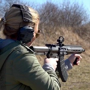 Here's @kendalljones going full auto with the #CMMG MK47 | American Shooting Journal
