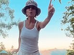 Lisa Rinna shows off her dance moves in sheer white tank top on Instagram