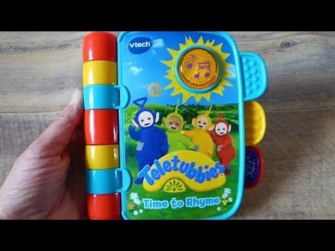 Vtech Teletubbies time to rhyme book toy for babies, toddlers with story, music, nursery rhymes