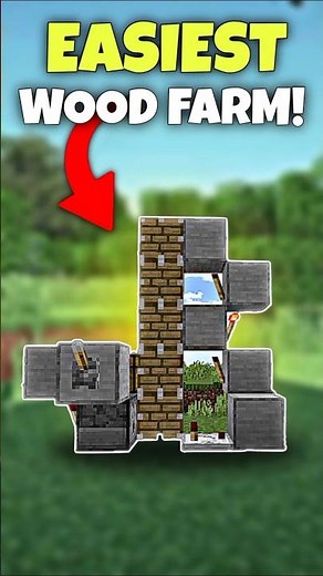 Fastest Automatic Wood Farm in Minecraft | Easy Survival Build #minecraft #minecraftshorts