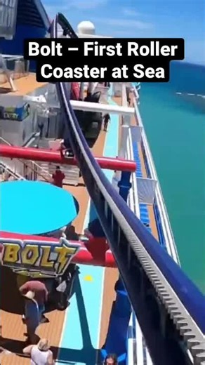Bolt POV: Riding the first roller coaster on a cruise ship, Carnival Mardi Gras