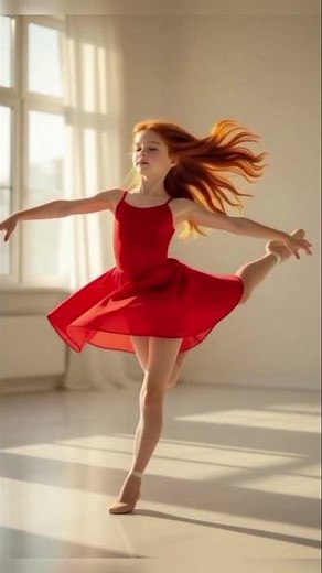 Gymnastic girl performing in her bedroom #girlsgymnastics