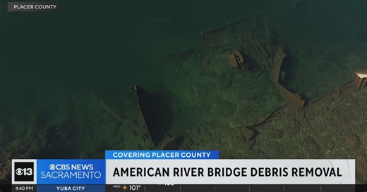 American River bridge debris removal officially underway