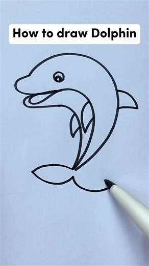 1.2M views · 10K reactions | Simple tricks to draw a cute dolphin #artwork #drawing #fblifestyle #fypviralシ | Nica Aguilar | Facebook
