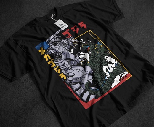 Kaiju Manga Shirt, Godzilla, Japan Retro 80s, Monsterverse, Ghidorah, Mothra, King of Monsters, Film Fan Gift for Teen, Cinema, Vintage - Etsy UK