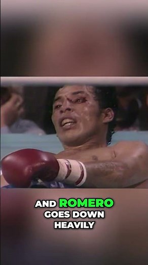 Ray Mancini lowers the boom on Orlando Romero #raymancini #boxing #lightweightboxing #knockout