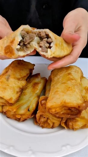 Meat spring rolls #food #cooking #recipe #homemade