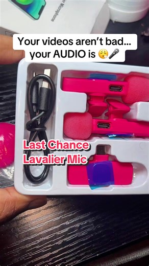 🎤 LAST CHANCE to get this mic at this price! If your videos sound echoey, low, or muffled—this wireless lavalier mic fixes it instantly 😮‍💨 ✔ Crystal-clear audio ✔ Works with iPhone, Android, PC & camera ✔ 1-pc or 2-pc set ✔ No wires. No setup stress. ⏰ Price is LOW right now—tap the link before it goes up!#wirelessmic #lavaliermic #tiktokshopcreatorpicks #livestreaming #contentcreator