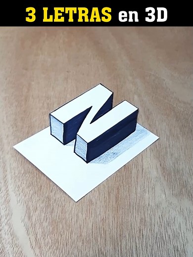 🔥 3 Letras en 3D - Dibujos para Principiantes #3D #trucos #Arte #dibujos #letras | Easy Art