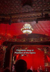 Phantom of the Opera SF chandelier drop — famous chandelier fall scene