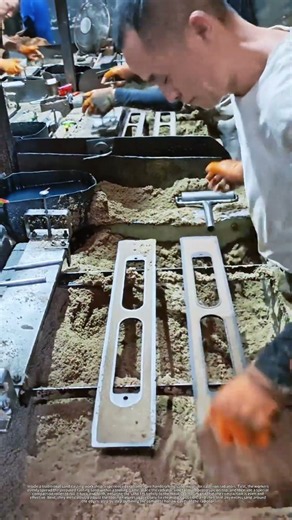 Satisfying sand casting process for cast iron radiator by experienced worker