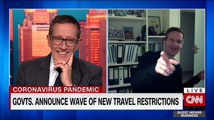 Trivago CEO's son crashes live CNN interview