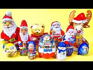 Christmas surprises - Chocolate Santa Clauses, chocolate Rudolph and surprise eggs