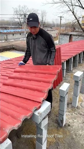 Installing Red Roof Tiles