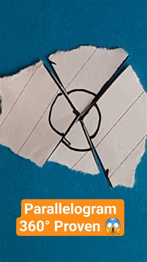 Easy trick to prove sum of angles in parallelogram equals 360° #shorts #parallelogram #trick #short