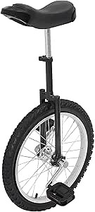 18 Inch Wheel Unicycle with Steel Rim, Adjustable Height, Unicycle One Wheel Bike for Adults Beginner Fitness Exercise Balance Training Talent Shows, for People 4.59-5.41ftTall