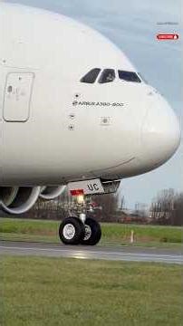 AIRBUS A380 EMIRATES FROM DUBAI TO AMSTERDAM LANDED SCHIPHOL AIRPORT TAXIING A6EUC #aviation #viral