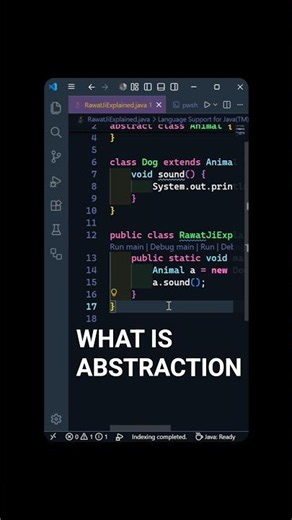 what is abstraction in java? explained simply | rjexplained