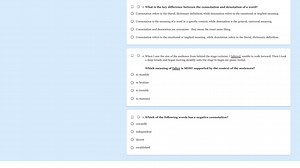 What is the key difference between the connotation and denotati... | Filo