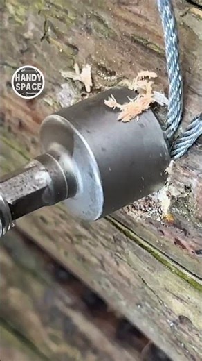 Powerful Steel Rope fastening with a screw! #shorts