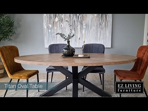 Titan Oval Dining Table - EZ Living Furniture