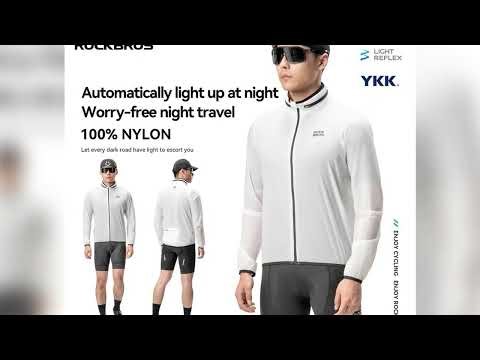#ROCKBROS Cycling Jacket Automatically Color Change Bicycle Windbreaker Breathable Reflective Light
