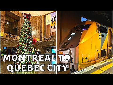 Via Rail Full Ride from Montreal Central Station to Quebec City Palace Station in December 2022
