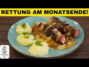 Geniales Sparrezept - Fleischspieße mit Kartoffelbrei - Günstig & Lecker