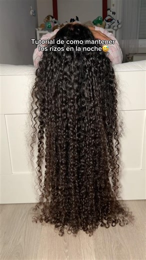 Tutorial de como mantener los rizos en la noche ✅😅