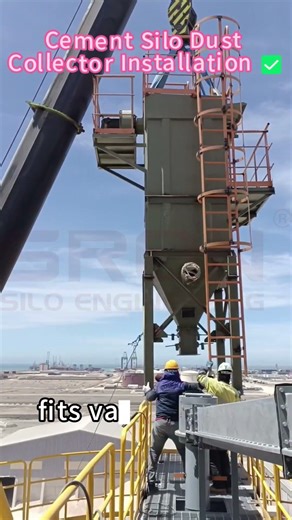 Cement Silo Top Dust Collector Installation✅