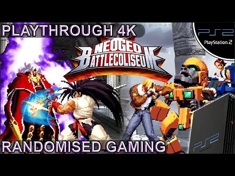 NeoGeo Battle Coliseum - PlayStation 2 - Intro & Playthrough true final boss Goodman, SNK [4K60]