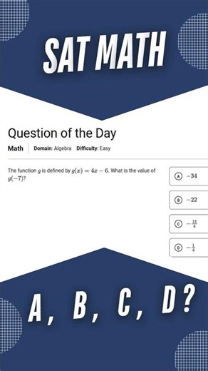Can you evaluate linear functions on the SAT math test?