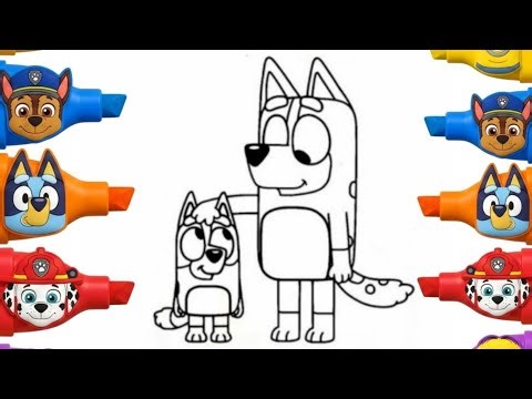 Learn To Draw Bluey Easy | Step By Step Drawing For Kids