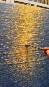 3.7K views · 257 reactions | This stunning acrylic painting captures the mesmerizing shimmer of golden reflections on a tranquil water surface. A brilliant showcase of texture and light! Painting by @arttideart #acrylicpaint #acrylicart #acryliconcanvas #SunsetArt | Acrylic Masters | Facebook