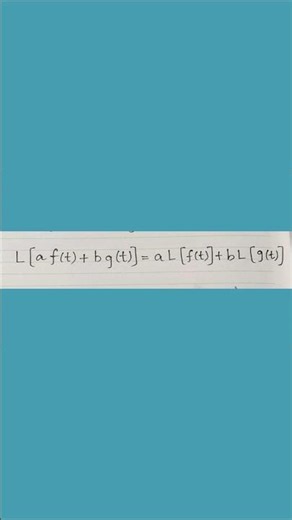 Linearity property in Laplace transformation #mathematics