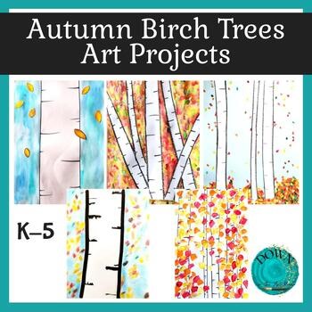 Autumn Birch Tree Art Projects for Elementary Fall Art Lesson