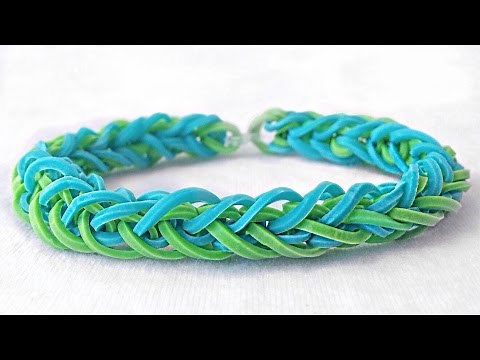 How to make rubber band bracelets: French Braid #LoomBands (no loom)
