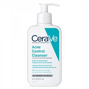 CeraVe Acne Control Face Cleanser with 2% Salicylic Acid to Clear & Prevent Acne