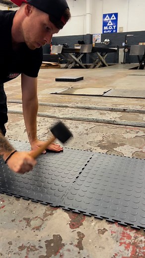17K views · 7K reactions | Time to upgrade your garage/ workshop flooring?  We’ve got you covered! FOLLOW for more garage inspo  #garage #asmr #garagefloor #tiles #mechanic #workshop #diy | Garage Style Ltd | Facebook