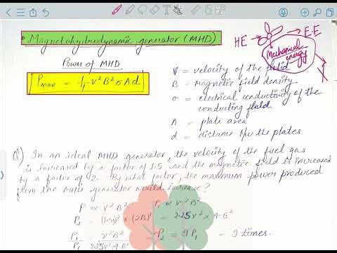 Magnetohydrodynamic generator | Energy and environment | UGC NET Environmental science