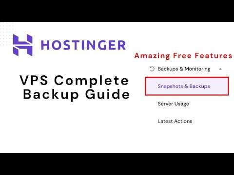 Hostinger VPS Backup & Snapshot Guide (2026) | Free & Powerful Features