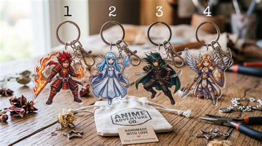 Elemental Hero Acrylic Keychain – Fire Knight, Ice Queen, Forest Rogue, Valkyrie Charms - Etsy