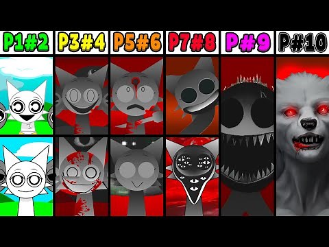 All 10 Phases in Incredibox Sprunki: Phase 6 VS Phase 7 VS Phase 8 VS Phase 9 VS Phase 10