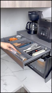 660K views · 3K reactions | Smart kitchen upgrades: wall rail, pull-out drawer, and over-appliance shelf #homedecor #interiordesign #lifestyle | Androf | Facebook
