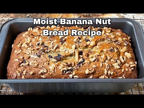 Moist Banana Nut Bread Recipe 🍌 - Walnut Banana Bread