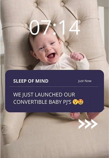 Anxious about your baby’s breathing? Baby doesn’t use a swaddle or sleep sack? ⭐️ We've created the only convertible baby PJ's that make it easier to see your baby breathing, using your own baby monitor. ❌ No more squinting and holding your breath trying to stare at the baby monitor. ❌ No batteries, subscription fees, or false alarms, as the patent pending design simply uses the light being reflected from your night vision video monitor. ⭐️ Why convertible? Our convertible PJ's have Fold Over Cu