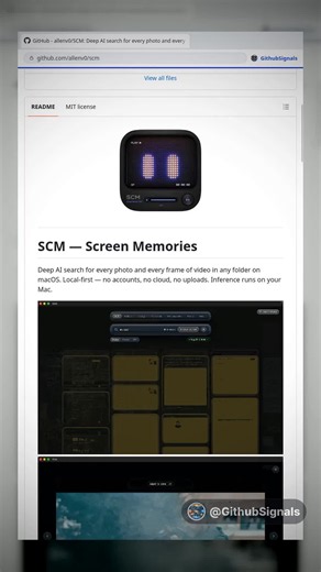 SCM Finds the Exact Second SCM is the local search app that actually finds the specific second in your video library. You know that feeling when you remember a scene from a home video but can’t find the file? This solves that. It watches your folders and uses artificial intelligence on your Mac to understand what is happening in every frame. You can search for a moment, like a sunset, and it jumps you straight to that shot, not just the video file. It even finds spoken words and text on screen w