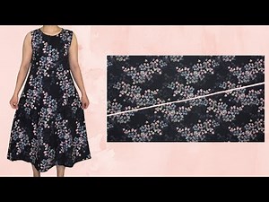 How to Sew a Sleeveless Flared Dress ✂️ | Easy Dress Sewing Tutorial