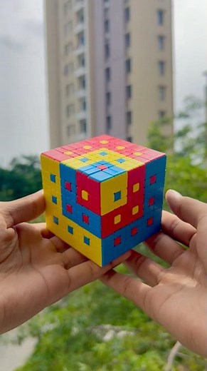 Cube in a cube x dot pattern on 9x9 Rubik’s cube #rubikscube #patterns